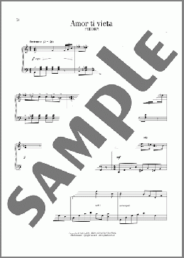 Amor Ti Vieta(Umberto Giordano) 楽譜 ピアノ（ソロ） ダウンロード