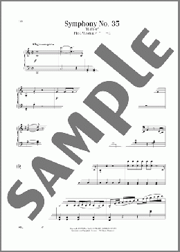 Symphony No. 35 (”Haffner”), First Movement Excerpt(Wolfgang Amadeus Mozart) 楽譜 ピアノ（ソロ） ダウンロード