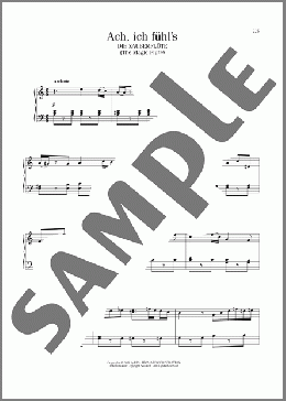 Ach, Ich Fuhl's (The Magic Flute)(Wolfgang Amadeus Mozart) 楽譜 ピアノ（ソロ） ダウンロード