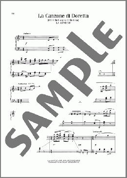 Canzone di Doretta(Giacomo Puccini) 楽譜 ピアノ（ソロ） ダウンロード