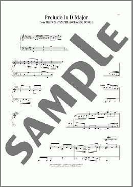 Prelude No. 5 In D Major, BWV 874(Johann Sebastian Bach) 楽譜 ピアノ（ソロ） ダウンロード