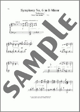Symphony No. 6 in B Minor (”Pathetique”)(Pyotr Il'yich Tchaikovsky) 楽譜 ピアノ（ソロ） ダウンロード