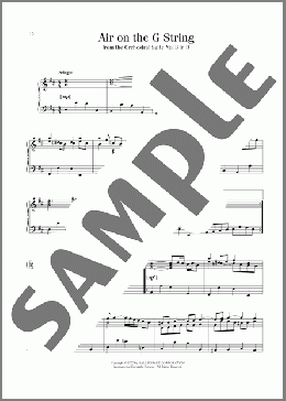Air (Air On The G String)(Johann Sebastian Bach) 楽譜 ピアノ（ソロ） ダウンロード