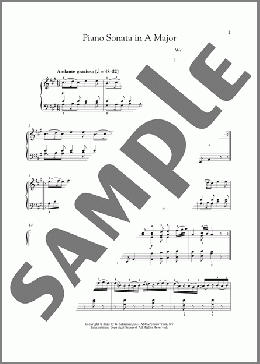 Piano Sonata In A Major, K. 331(Wolfgang Amadeus Mozart) 楽譜 ピアノ（ソロ） ダウンロード