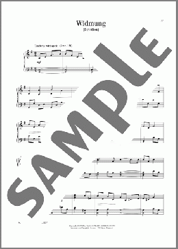 Widmung(Franz Ruckert/Robert Schumann) 楽譜 ピアノ（ソロ） ダウンロード