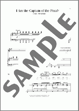 I Am The Captain Of The Pinafore(Sir Arthur Sullivan/William S. Gilbert) 楽譜 ピアノ & ボーカル ダウンロード