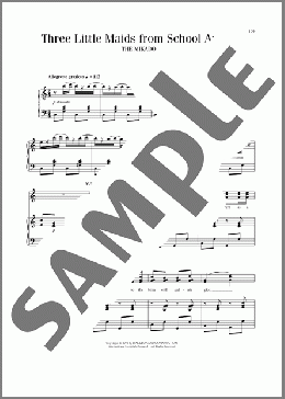 Three Little Maids(Sir Arthur Sullivan/William S. Gilbert) 楽譜 ピアノ & ボーカル ダウンロード