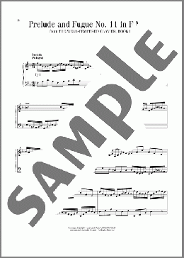 Prelude And Fugue In F Major, BWV 856(Johann Sebastian Bach) 楽譜 ピアノ（ソロ） ダウンロード
