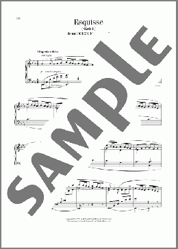 Esquisse (Sketch)(Charles Koechlin) 楽譜 ピアノ（ソロ） ダウンロード