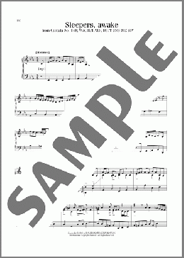 Sleepers, Awake, BWV 140 (Wachet Auf)(Johann Sebastian Bach) 楽譜 ピアノ（ソロ） ダウンロード