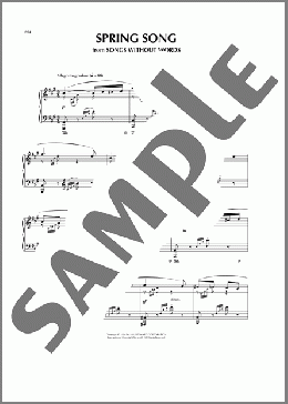 Song Without Words, Op. 62, No. 6(Felix Mendelssohn) 楽譜 ピアノ（ソロ） ダウンロード