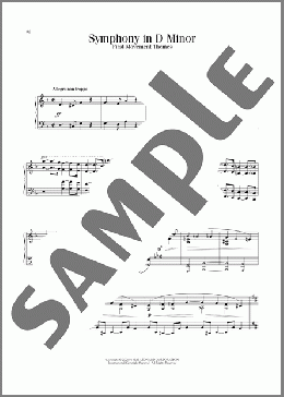 Symphony In D Minor, First Movement Theme(Cesar Franck) 楽譜 ピアノ（ソロ） ダウンロード