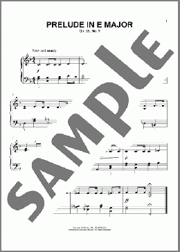 Prelude In E Major, Op. 28, No. 9(Frederic Chopin) 楽譜 ピアノ（ソロ） ダウンロード