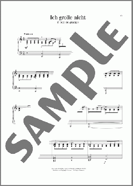 Ich Grolle Nicht (I Bear No Grudge)(Robert Schumann) 楽譜 ピアノ（ソロ） ダウンロード