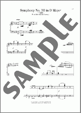 Symphony No. 38 in D Major (”Prague”), First Movement Excerpt(Wolfgang Amadeus Mozart) 楽譜 ピアノ（ソロ） ダウンロード