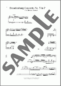 Brandenburg Concerto No. 5 in D Major, First Movement Excerpt(Johann Sebastian Bach) 楽譜 ピアノ（ソロ） ダウンロード