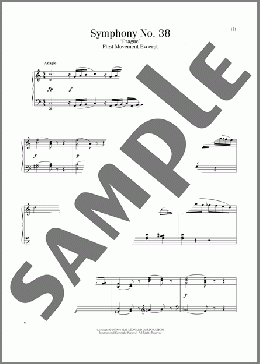 Symphony No. 38 in D Major (”Prague”), First Movement Excerpt(Wolfgang Amadeus Mozart) 楽譜 ピアノ（ソロ） ダウンロード