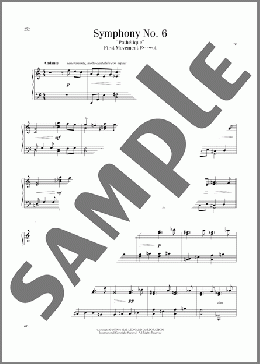 Symphony No. 6 in B Minor (”Pathetique”)(Pyotr Il'yich Tchaikovsky) 楽譜 ピアノ（ソロ） ダウンロード
