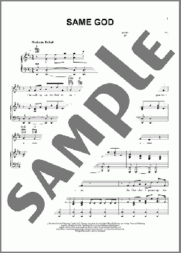 Same God(Elevation Worship) 楽譜 ピアノ & ボーカル & ギター ダウンロード