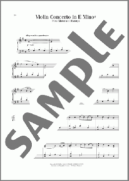 Violin Concerto in E Minor, First Movement Excerpt(Felix Mendelssohn) 楽譜 ピアノ（ソロ） ダウンロード