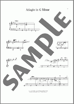 Adagio in G Minor(Tomaso Albinoni) 楽譜 ピアノ（ソロ） ダウンロード