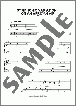 Symphonic Variations On An African Air(Samuel Coleridge-Taylor) 楽譜 ピアノ（ソロ） ダウンロード