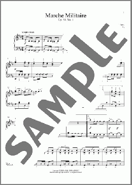 Marche Militaire, Op. 51, No. 1(Franz Schubert) 楽譜 ピアノ（ソロ） ダウンロード