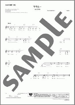 ララルー(Peggy Lee/Sonny Burke) 楽譜 メロディ ダウンロード 定額サブスク