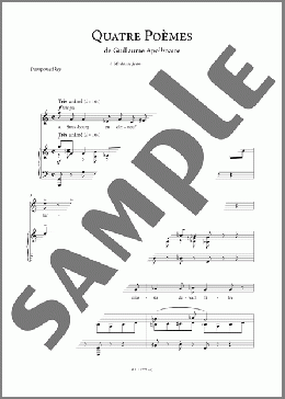 1904 (High Voice)(Francis Poulenc/Guillaume Apollinaire) 楽譜 ピアノ & ボーカル ダウンロード