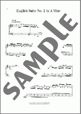 English Suite No. 2, BWV 807(Johann Sebastian Bach) 楽譜 ピアノ（ソロ） ダウンロード