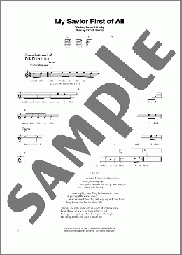 My Savior First Of All(John R. Sweney/Fanny J. Crosby) 楽譜 メロディ ダウンロード