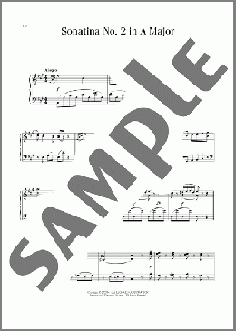 Sonatina No. 2 In A Major(Wolfgang Amadeus Mozart) 楽譜 ピアノ（ソロ） ダウンロード