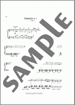 Questa O Quella(Giuseppe Verdi) 楽譜 ピアノ（ソロ） ダウンロード