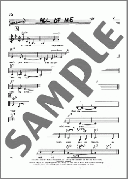 All Of Me (Low Voice)(Gerald Marks/Seymour Simons) 楽譜 その他 ダウンロード