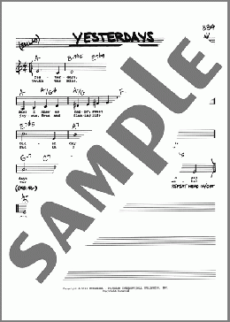 Yesterdays (Low Voice)(Jerome Kern/Otto Harbach) 楽譜 その他 ダウンロード
