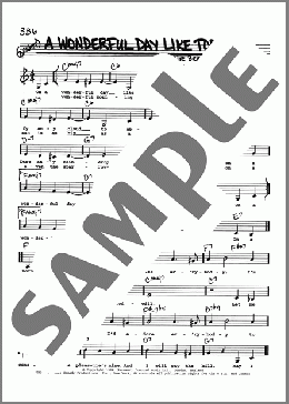 A Wonderful Day Like Today (Low Voice)(Anthony Newley/Leslie Bricusse) 楽譜 その他 ダウンロード