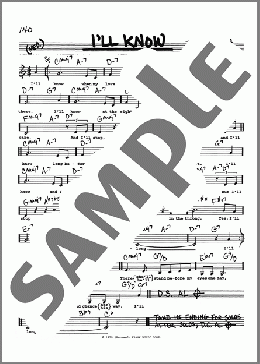 I'll Know (Low Voice)(Frank Loesser) 楽譜 その他 ダウンロード