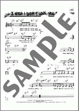 I Wish I Didn't Love You So (Low Voice)(Frank Loesser) 楽譜 その他 ダウンロード