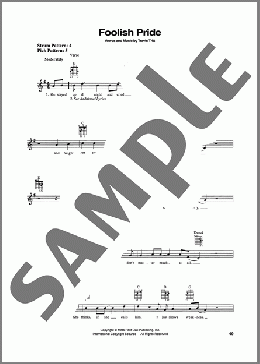 Foolish Pride(Travis Tritt) 楽譜 メロディ ダウンロード