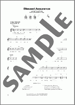 Blessed Assurance(Fanny J. Crosby/Phoebe Palmer Knapp) 楽譜 メロディ ダウンロード