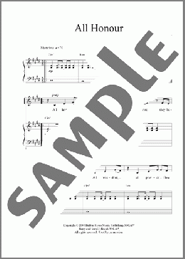 All Honour (arr. Dave Williamson)(Barry & Terri Collecutt) 楽譜 ピアノ & ボーカル ダウンロード