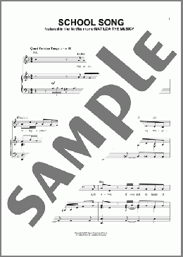 School Song (from the Netflix movie Matilda The Musical)(Tim Minchin) 楽譜 ピアノ & ボーカル ダウンロード