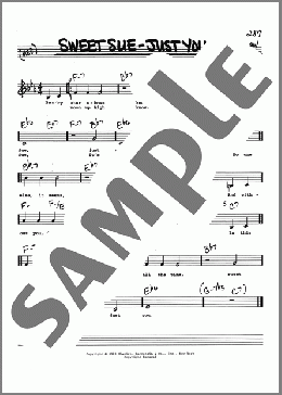Sweet Sue-Just You (Low Voice)(Victor Young/Will J. Harris) 楽譜 その他 ダウンロード