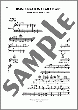 Himno Nacional Mexicano (Mexican National Hymn)(Jaime Nuno) 楽譜 ピアノ & ボーカル & ギター ダウンロード