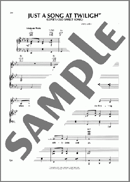 Just A Song At Twilight (Love's Old Sweet Song)(G. Clifton Bingham/James Lyman Molloy) 楽譜 ピアノ & ボーカル & ギター ダウンロード