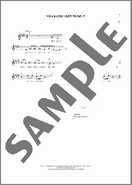 You Know I Got To Do It(Lead Belly) 楽譜 その他 ダウンロード