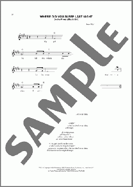 Where Did You Sleep Last Night(Lead Belly) 楽譜 その他 ダウンロード