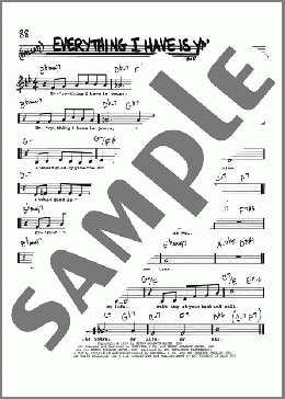 Everything I Have Is Yours (Low Voice)(Burton Lane/Harold Adamson) 楽譜 その他 ダウンロード