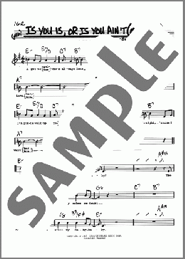 Is You Is, Or Is You Ain't (Ma' Baby) (Low Voice)(Billy Austin/Louis Jordan) 楽譜 その他 ダウンロード