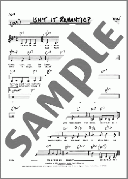 Isn't It Romantic? (Low Voice)(Shirley Horn) 楽譜 その他 ダウンロード